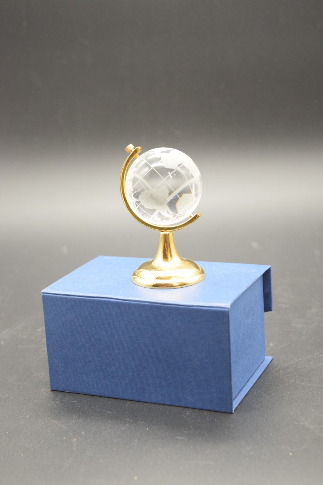 Earth Globe World Map Crystal Glass Desk Decor Paperweight