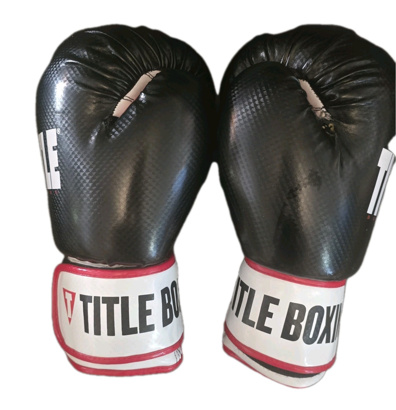 Title Boxing Pro Style Hit it Hard  Training Gloves Red Black  White Large