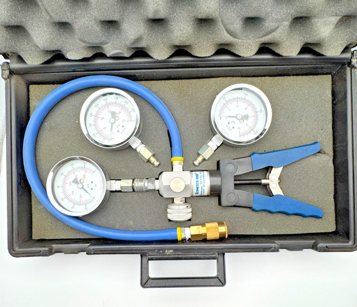 Rosemount Pressure Calibration Source 0-160 psi with Gauges/Hand Pump 260   1433