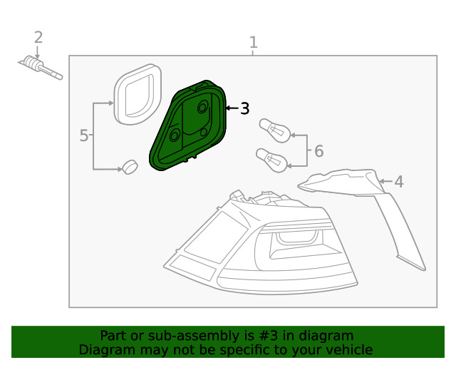 Genuine Volkswagen Tail Light Socket 5GM-945-257-B