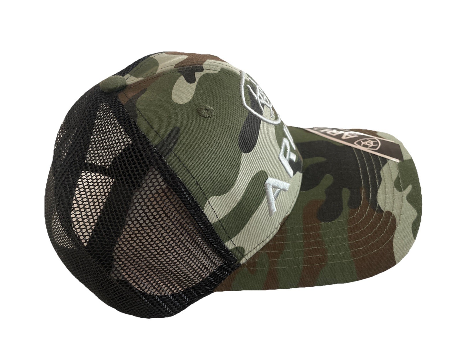 Ariat Mens B-Fit Shield Logo Mesh Back Snapback Cap Hat