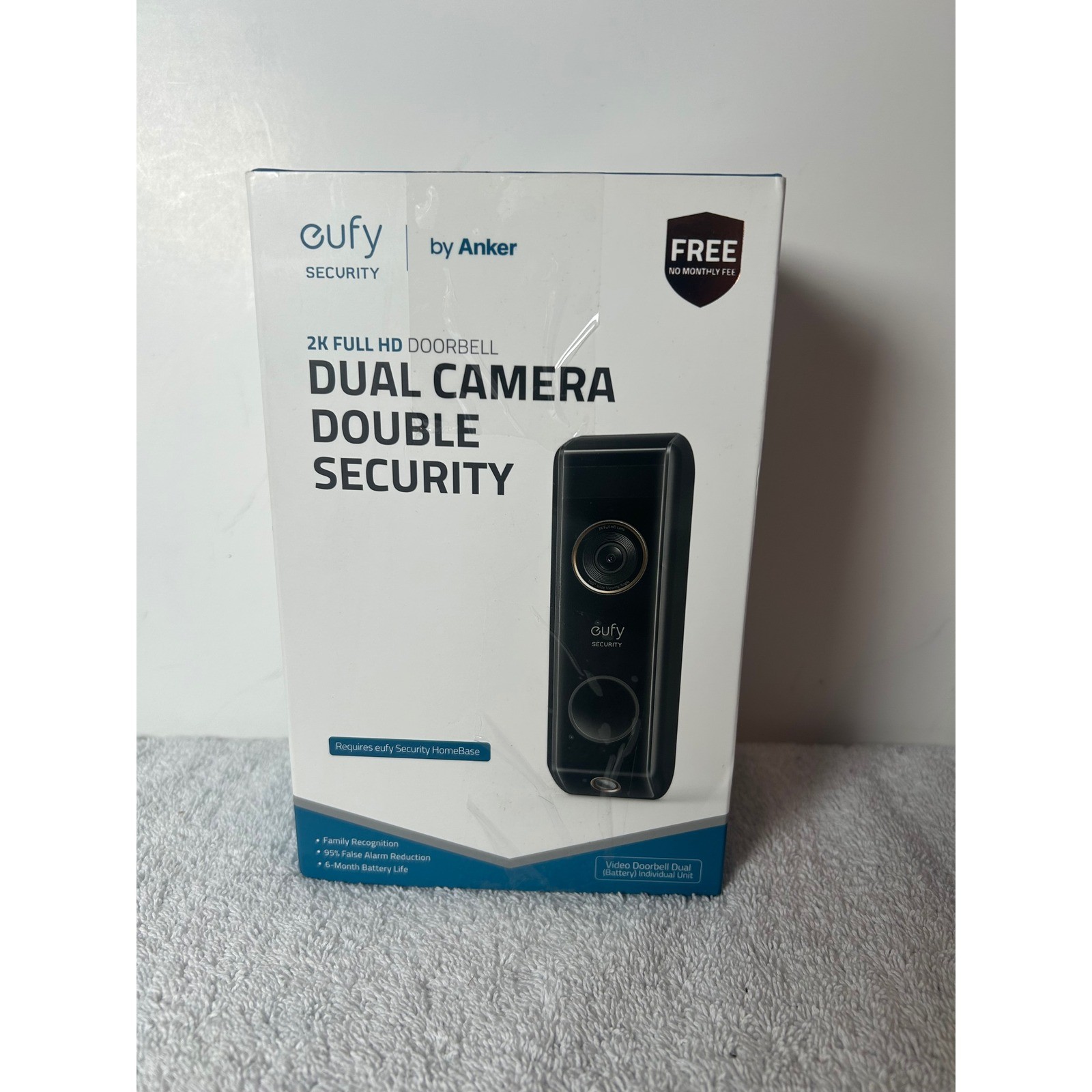 eufy Security Video Doorbell Dual Battery 2K HD Add-on Camera Black E8213