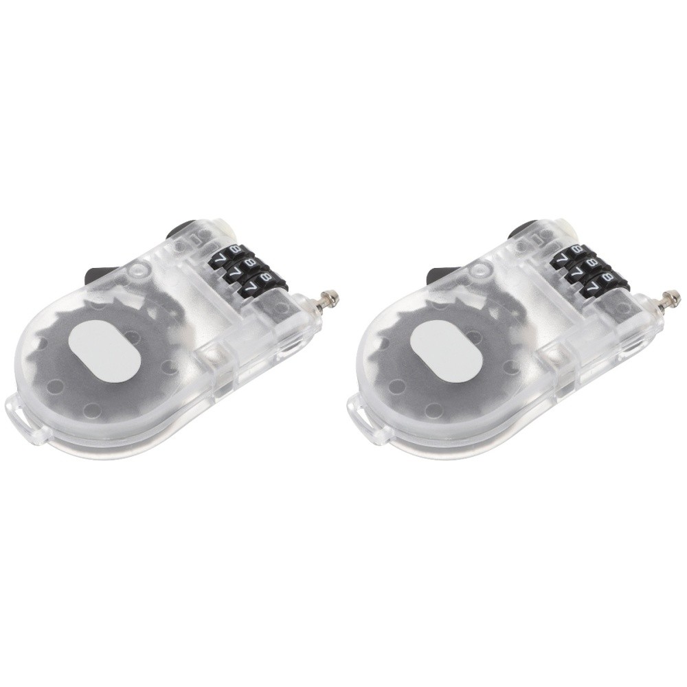 Set of 2 Lightweight Ski Lock Security Bike Snowboard Protection