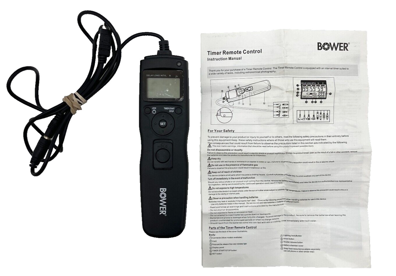 Bower Timer remote Switch RCLN3R Works w/ Nikon D90/D5000/D7000/D3100