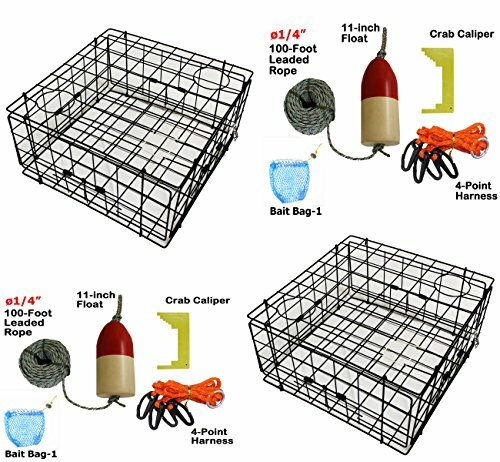 2-Pack of KUFA Sports 24" Vinyl Coated Crab Trap and Accessories (S60+CAQ1)x2