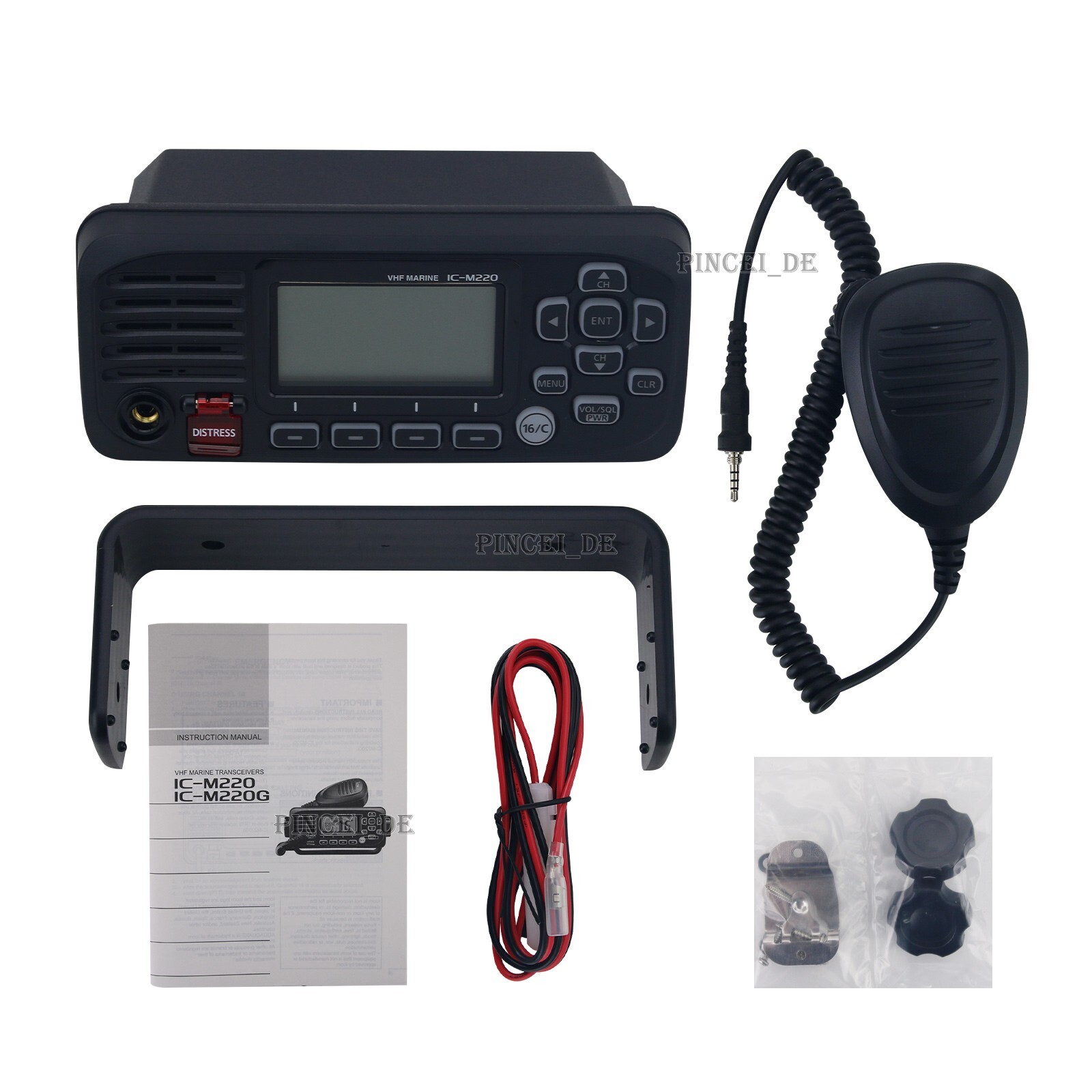 IC-M220 VHF Marine Radio Transceiver Waterproof Mobile Radio w/Mic