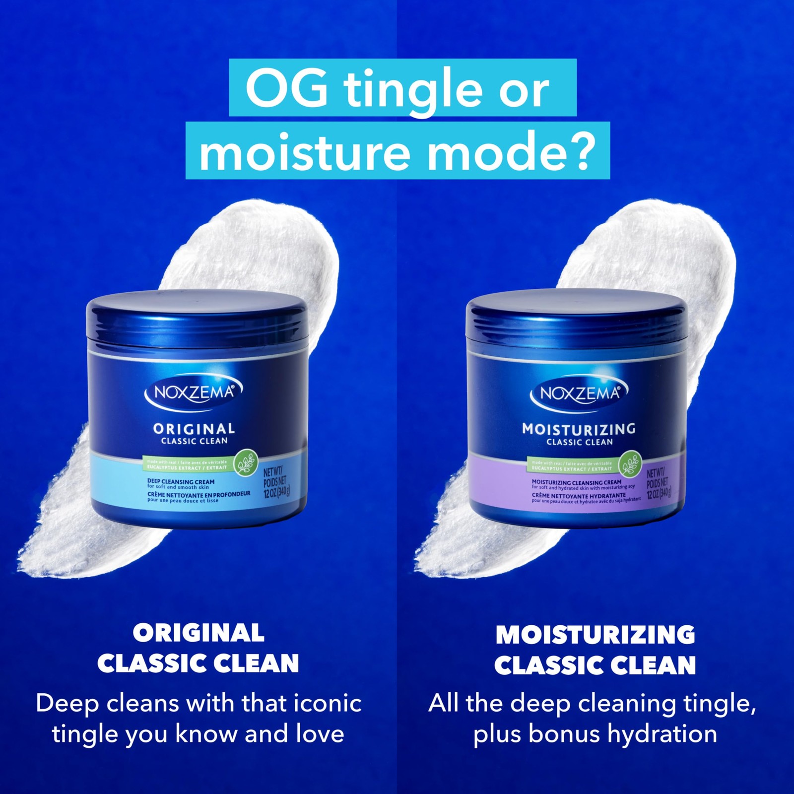 Noxzema Classic Clean Cream, Original Deep Cleansing 12 oz