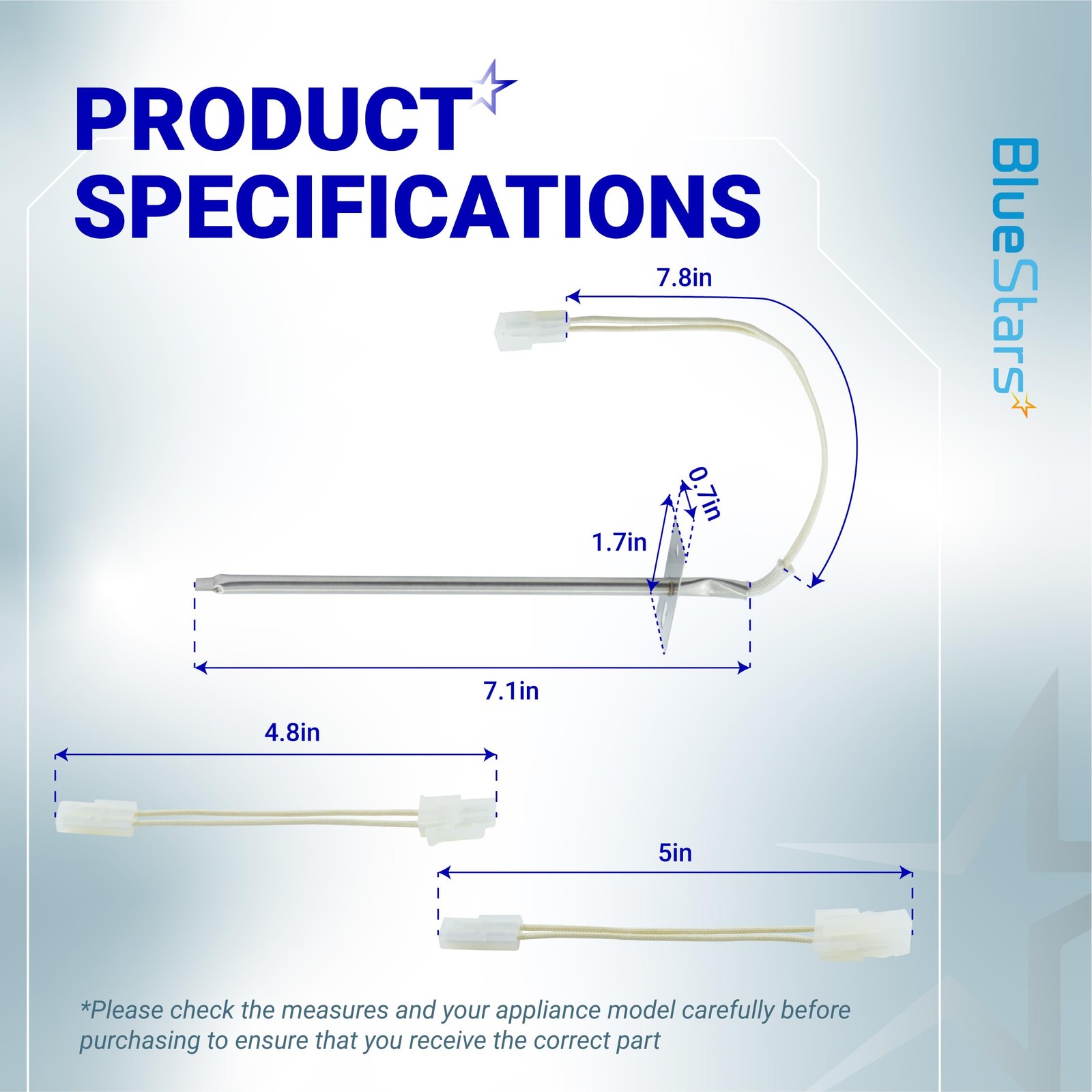 Upgraded 12001656 Oven Temperature Sensor Part - Compatible with As Pictured