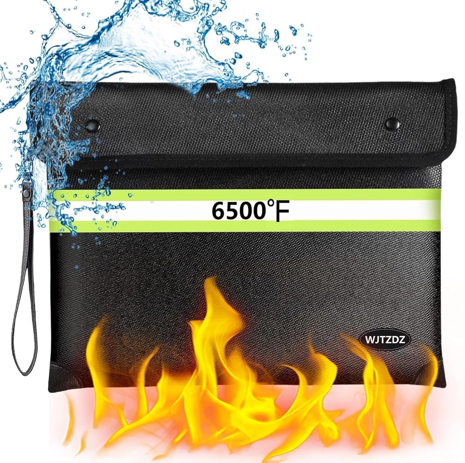 Upgraded Fireproof Money Bag, 10 Layers of Heat Insulated Materials, 6500F Fi...