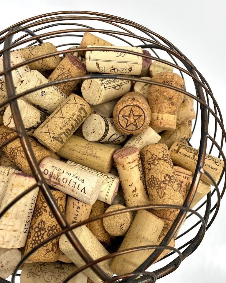Metal Armillary Sphere Globe w/ Wine Corks