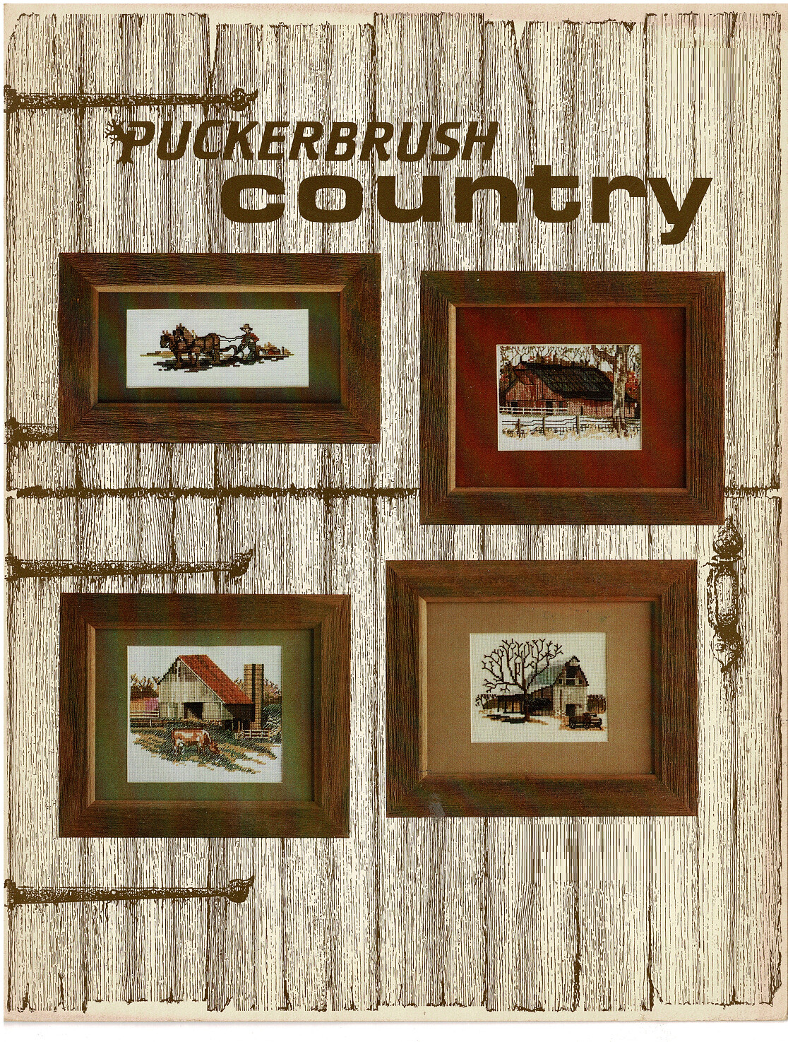 PUCKERBRUSH COUNTRY CROSS STITCH LEAFLET
