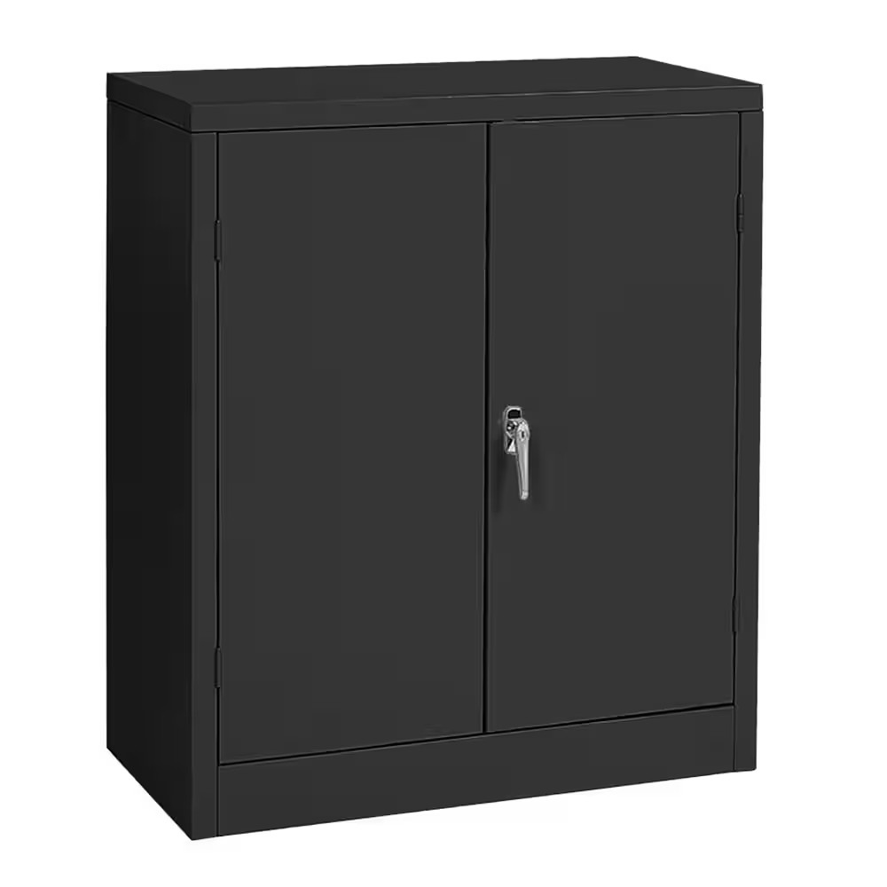 Steel Freestanding Garage Cabinet in Black (36 In. W X 42 In. H X 18 In. D)