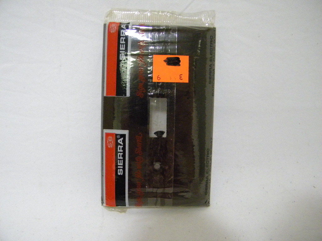 Sierra Switch Wall Plate - Brown Single Gang (Quantity: 10)