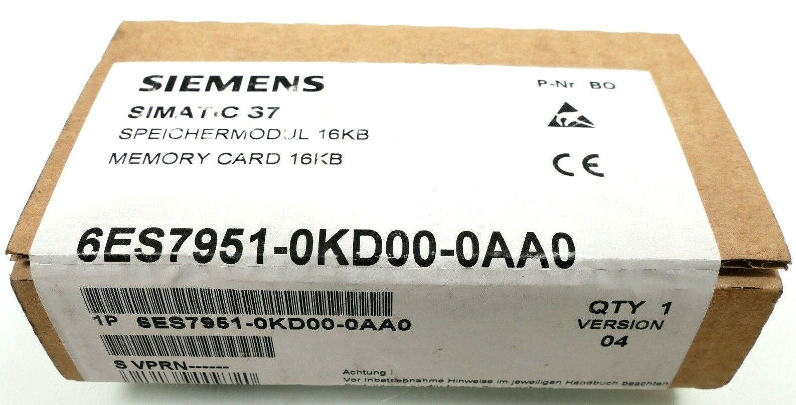Siemens Memory Module 16KB | 6ES7 951-0KD00-0AA0 | E:04 | 6ES7951-0KD00-0AA0