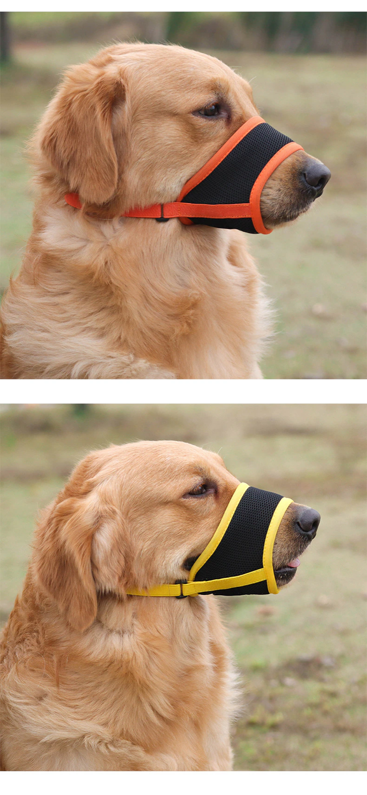 MUZZLE MESH Dog Pet adjustable strap anti bite bark chew Safety soft breathable