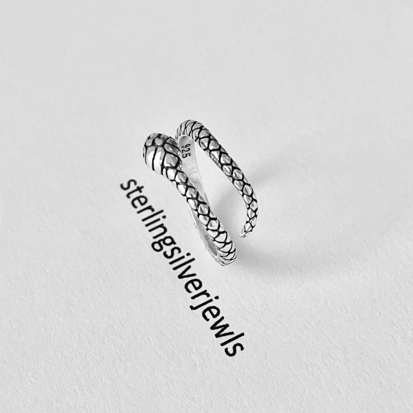 Sterling Silver Wraparound Snake Toe Ring, Silver Rings, Reptile Ring, Animals