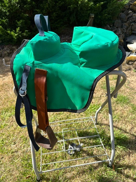 Green Saddle  Buddy Seat Ride Behind for children