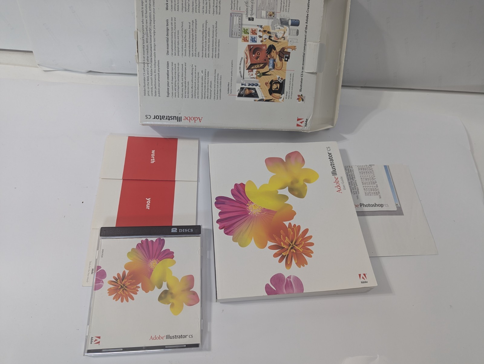 New 2003 Adobe Illustrator CS for WINDOWS PC / Two CD