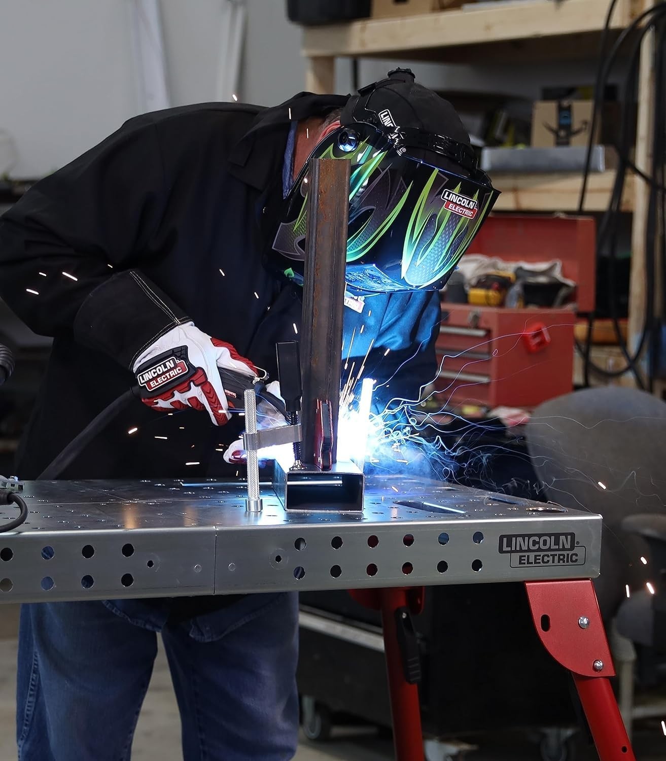 K5334-1 Portable Welding Table: Foldable Workbench 21" x 44" | 500lbs Capacity