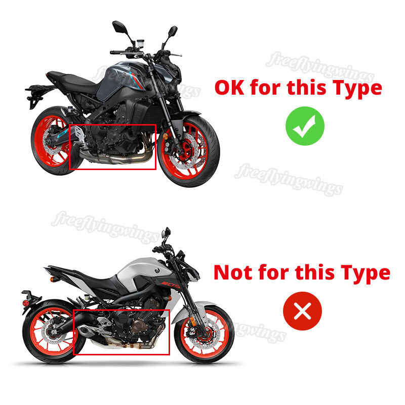 For Yamaha MT-09 2020-2023 Header Link Pipe Muffler Tips Exhaust Complete System
