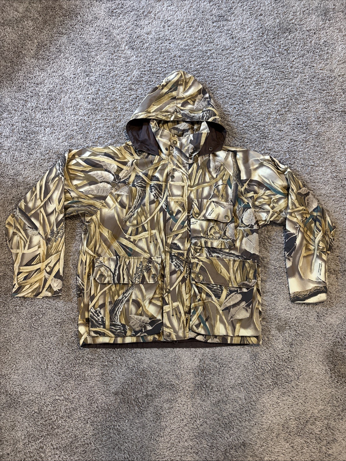 Whitewater Outdoors DUCKS UNLIMITED Advantage Wetlands Camo Hunting Coat L USA