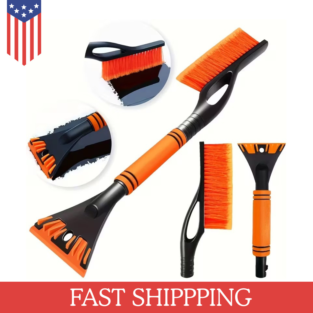 Anti-Scratch Ice Scraper for Car - Detachable Snow Brush, Durable & Easy to Use