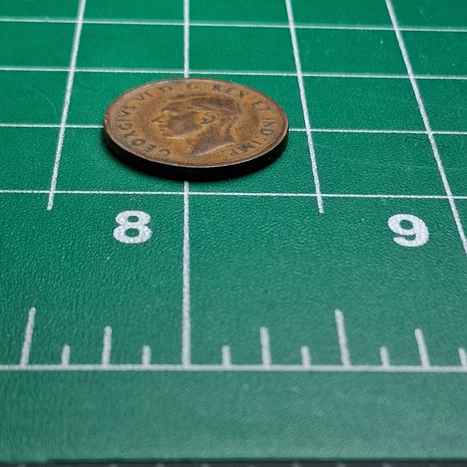 1943 Canada 1 Cent King George VI / Maple Leaf Bronze Coin