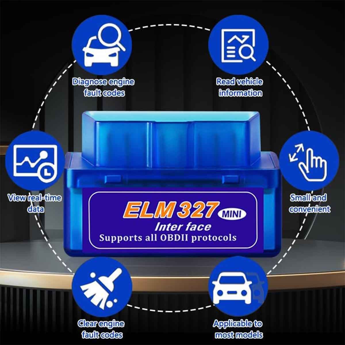 ELM327 OBD2 Code Reader Bluetooth Auto Diagnostic Tool OBDII Scanner for Android