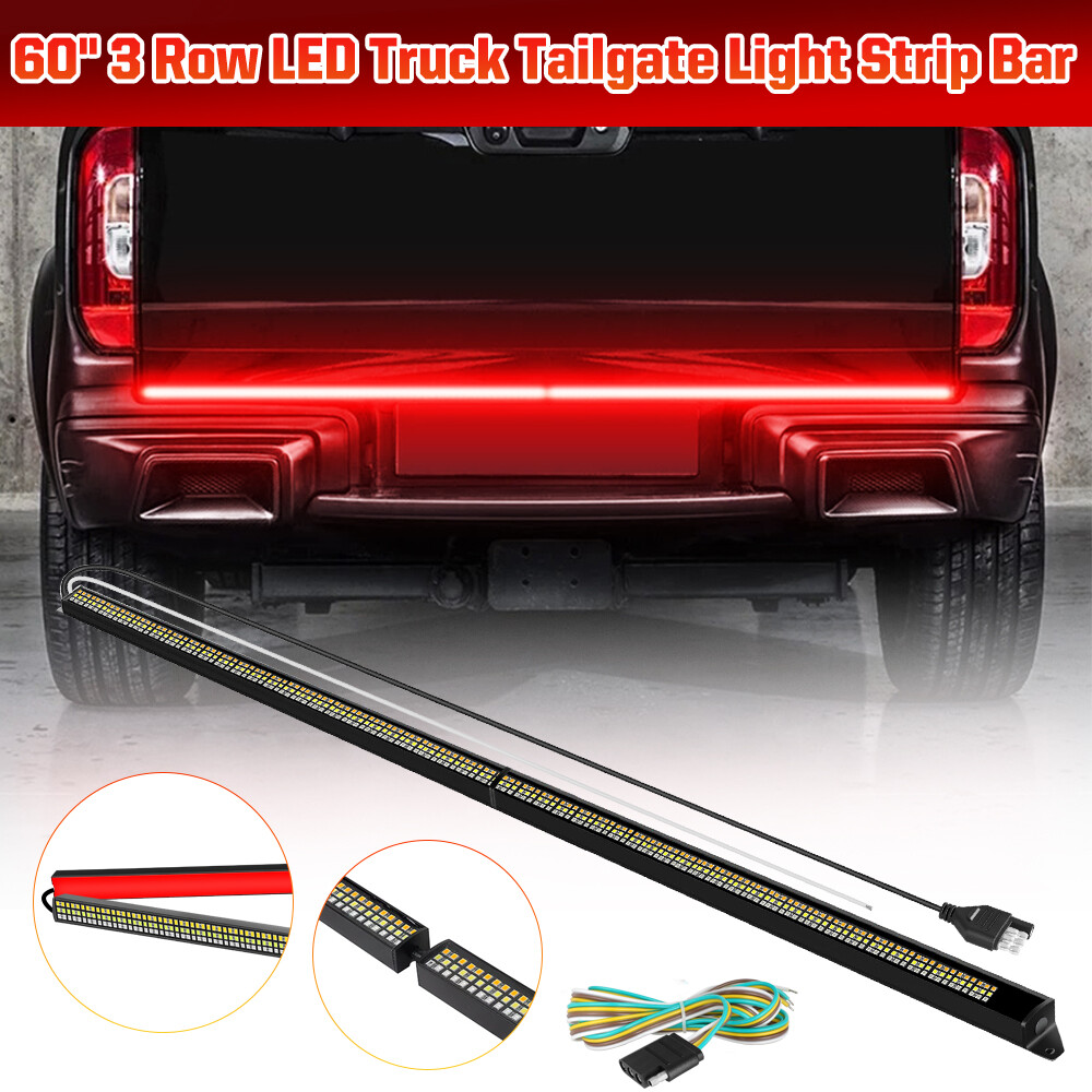 For GMC Sierra 2500 3500 60" Truck Rear Tailgate LED Strip Light Bar Turn Brake