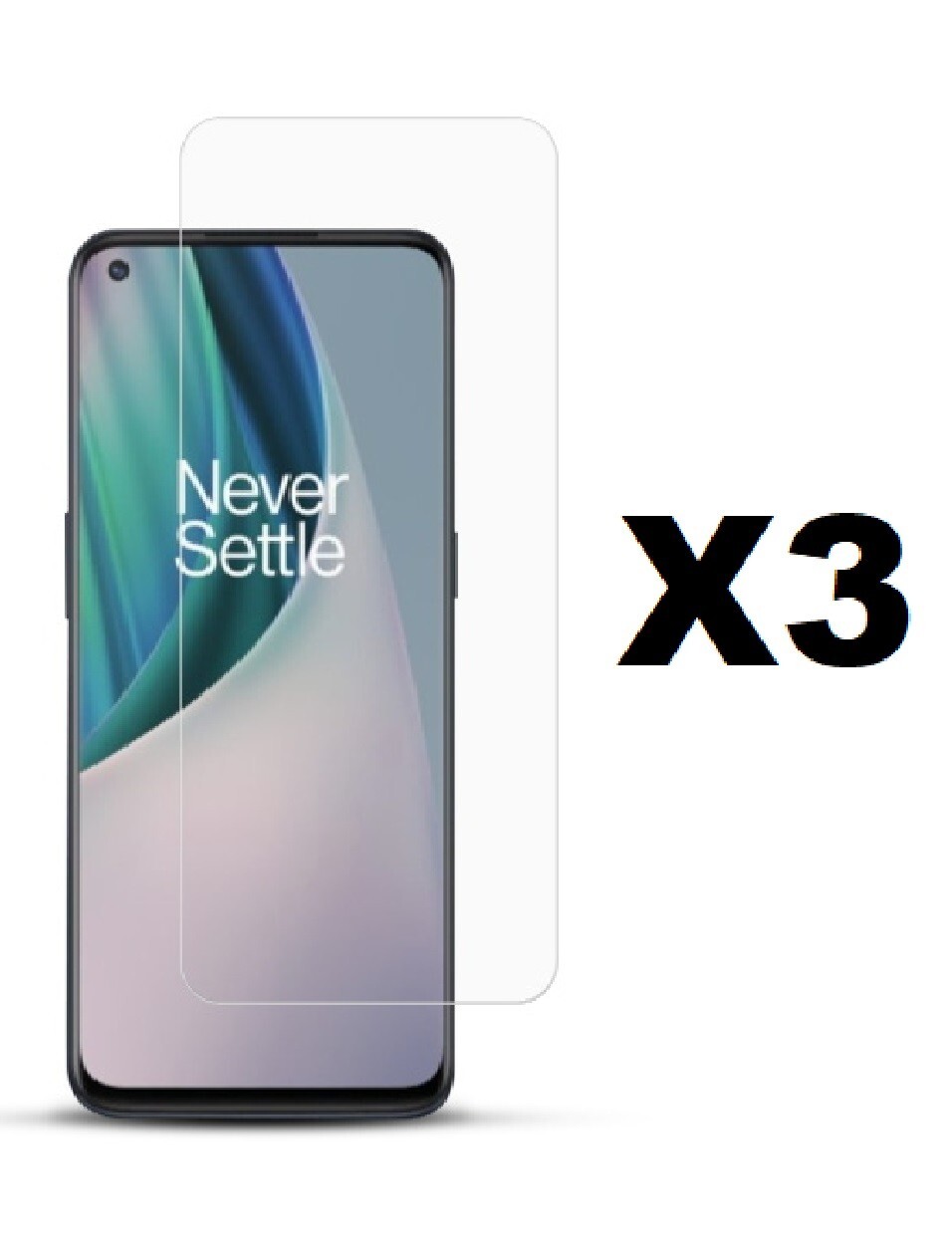 3 Pack Tempered Glass Protector, Anti Scratch, for OnePlus Nord N10 5G