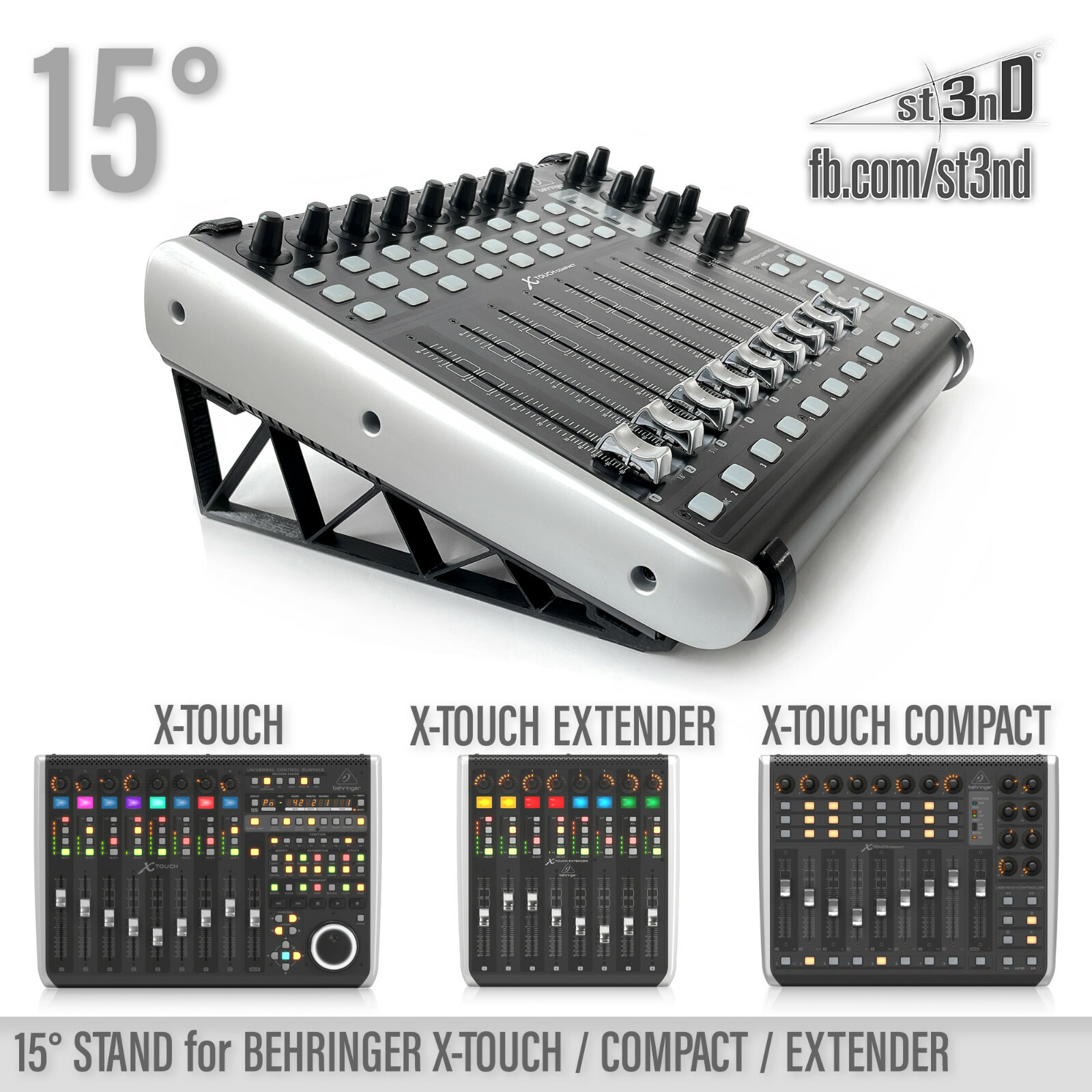 STAND for BEHRINGER X-TOUCH / COMPACT / EXTENDER - 15°