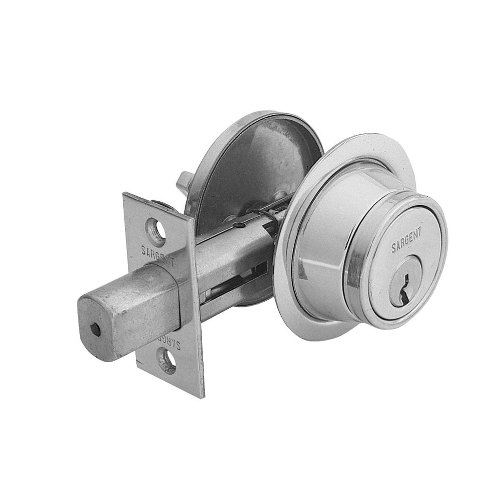 SARGENT 475 26D Single Cylinder Deadbolt Satin Chrome Grade 2 New In Box
