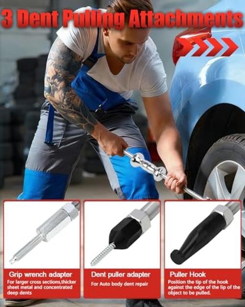 9-Way Slide Hammer Puller Set, Front Wheel Hub Remover & Rear Wheel Axle