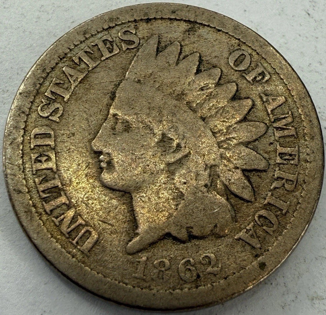 1862 Indian Head Cents Exact Coin Imaged #IND1457