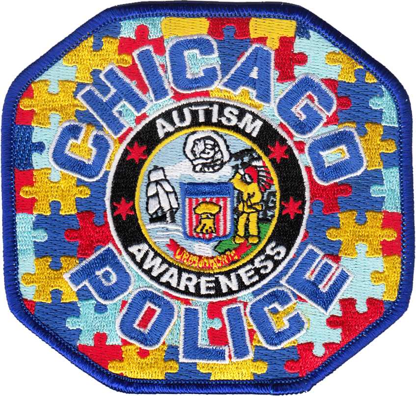 CHICAGO POLICE SHOULDER PATCH: Autism Awareness