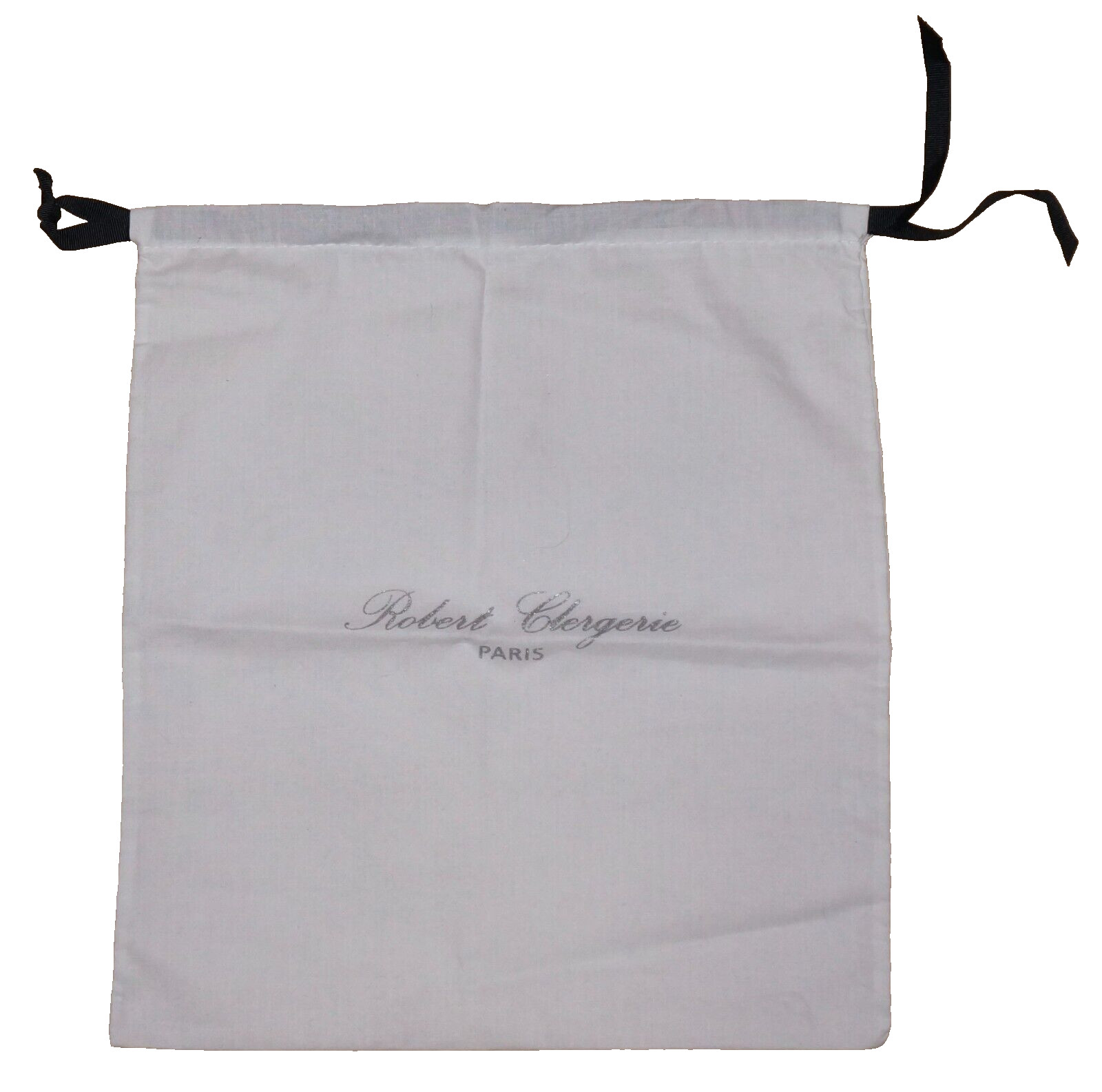 ROBERT CLERGERIE PARIS White Cotton Dust Cover Bag 14x13