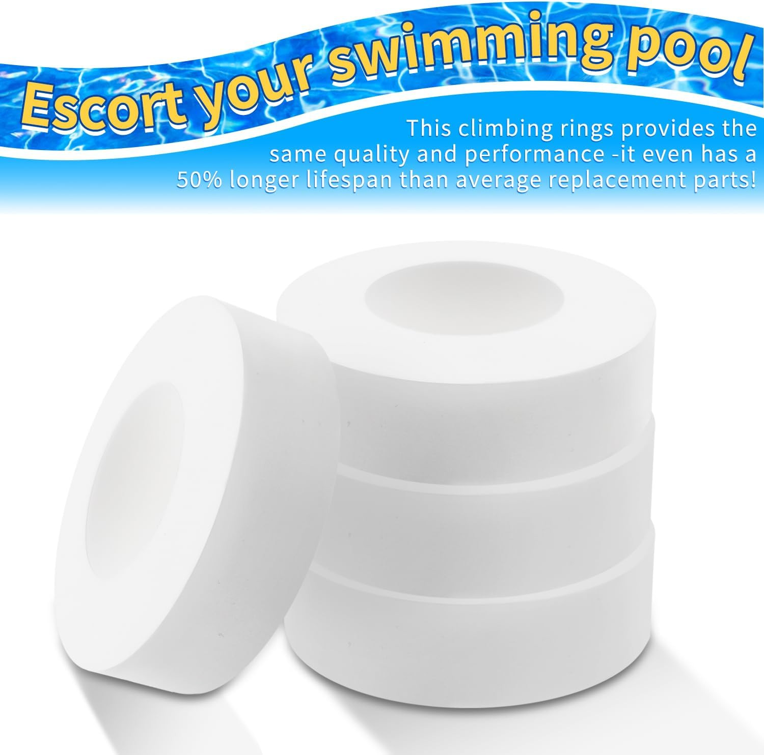 4-Pack Climbing Rings Replacement for Dolphin Maytronics Nautilus Robotic Pool C