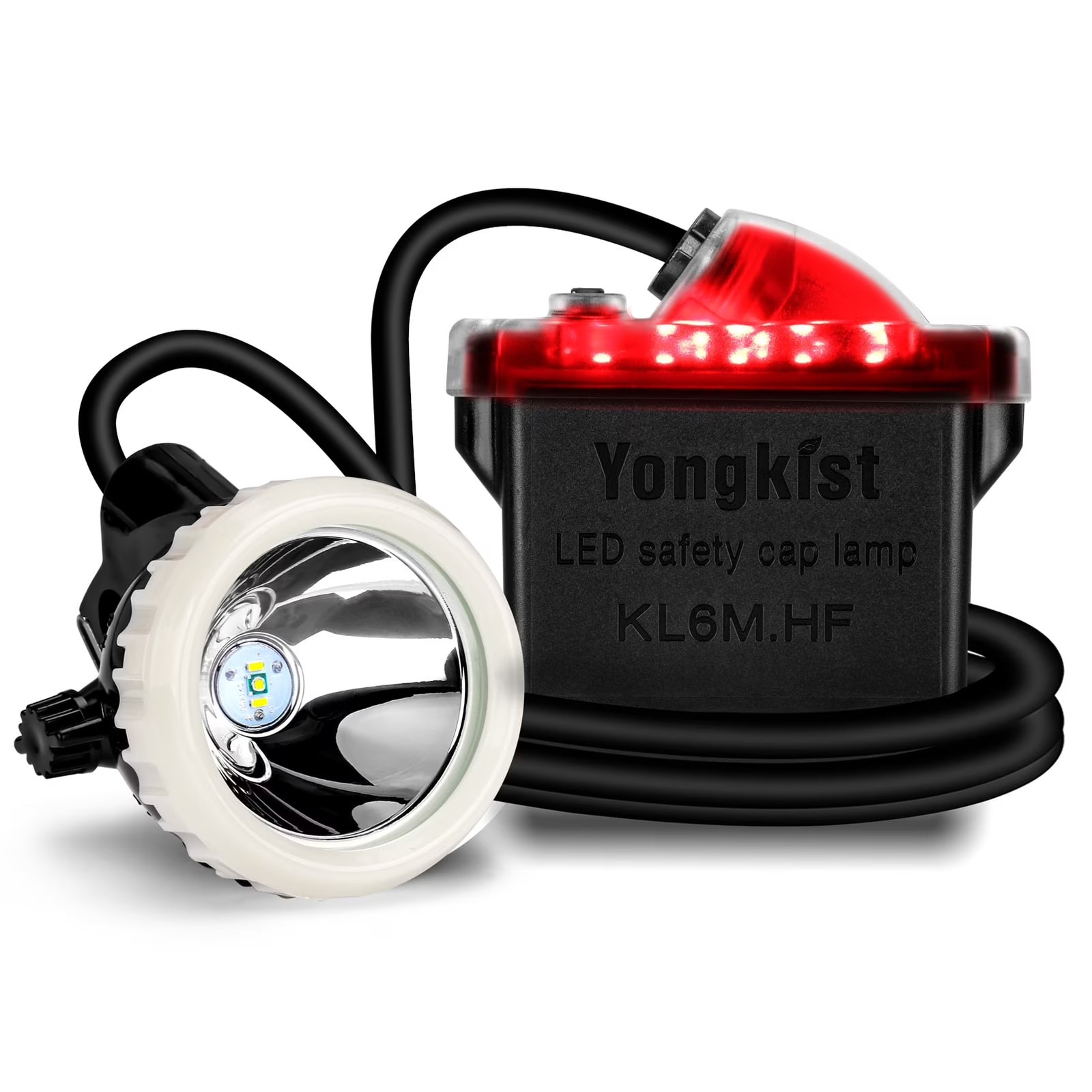 Rechargeable Mining Headlight 1+2 LED Superbright Mining Headlamp Hard Hat Lamp