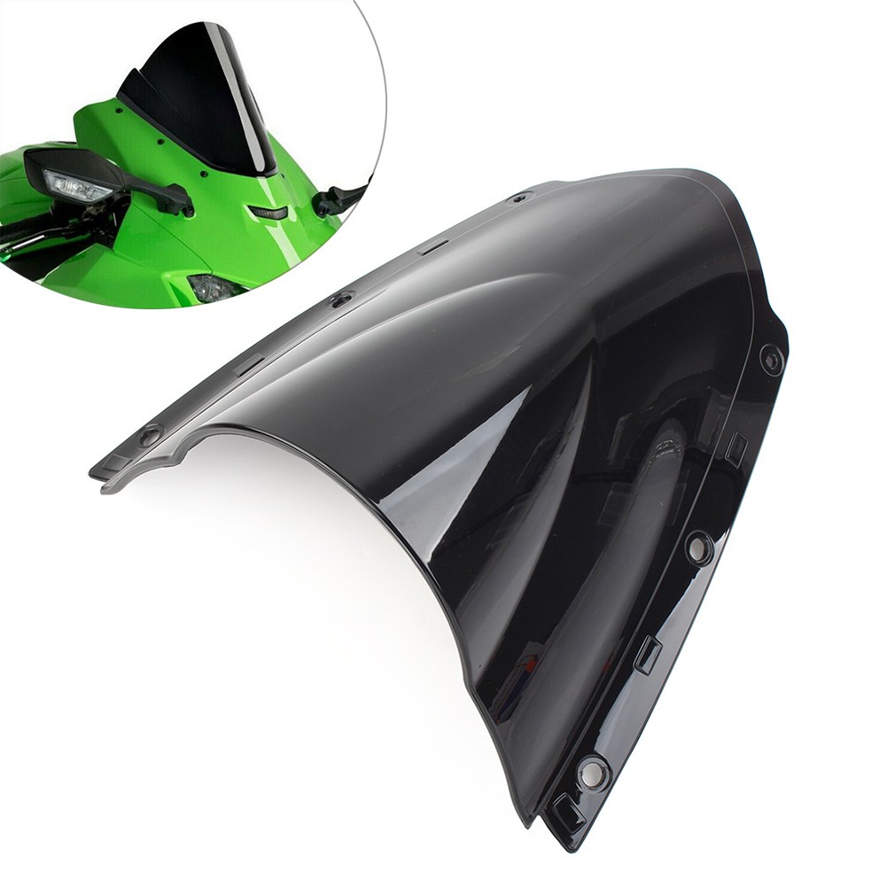 US Motorcycle Windscreen Windshield For KAWASAKI Ninja ZX10R 2021-2024 Black