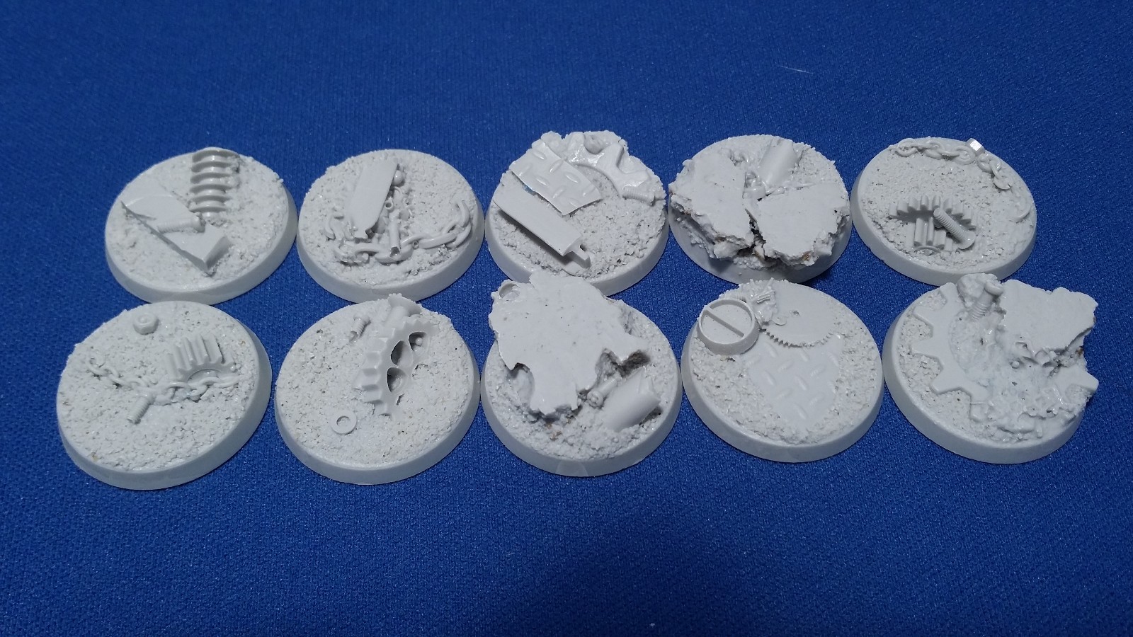 Warhammer 40k Elrik's Hobbies Terrain Industrial Ruins Round 25mm bases