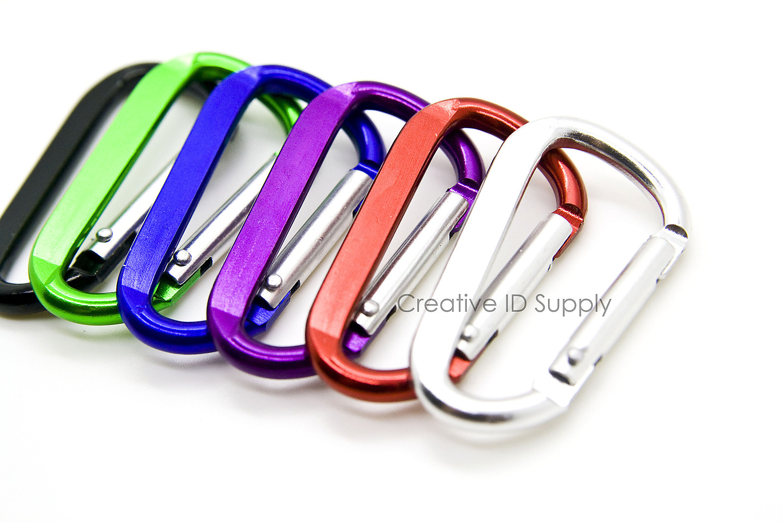 25 pcs HIGH QUALITY ASSORTED COLOR 2.25" CARABINER SPRING BELT CLIP KEY CHAIN
