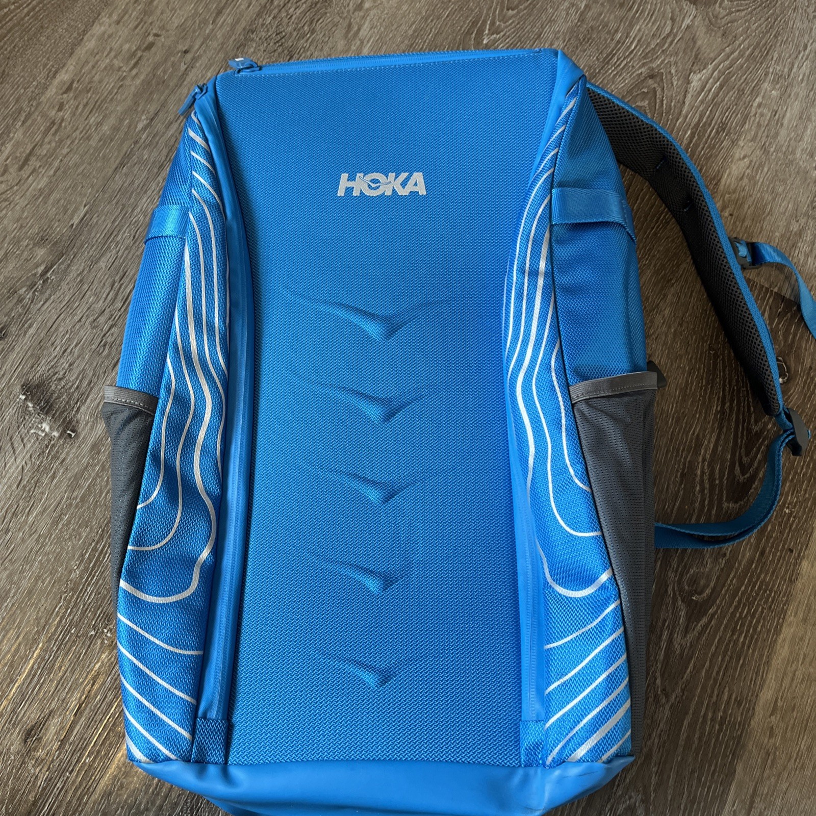 Hoka Padded Nylon Travel Hiking Functional Backpack 1126190 Blue