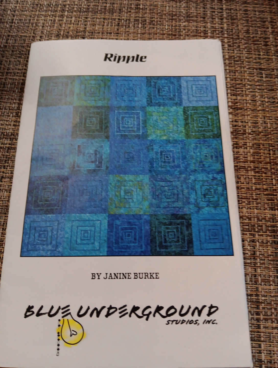 Blue Underground Studios, Janine Burke, RIPPLE- 65"x65" QUILT PATTERN NEW UC