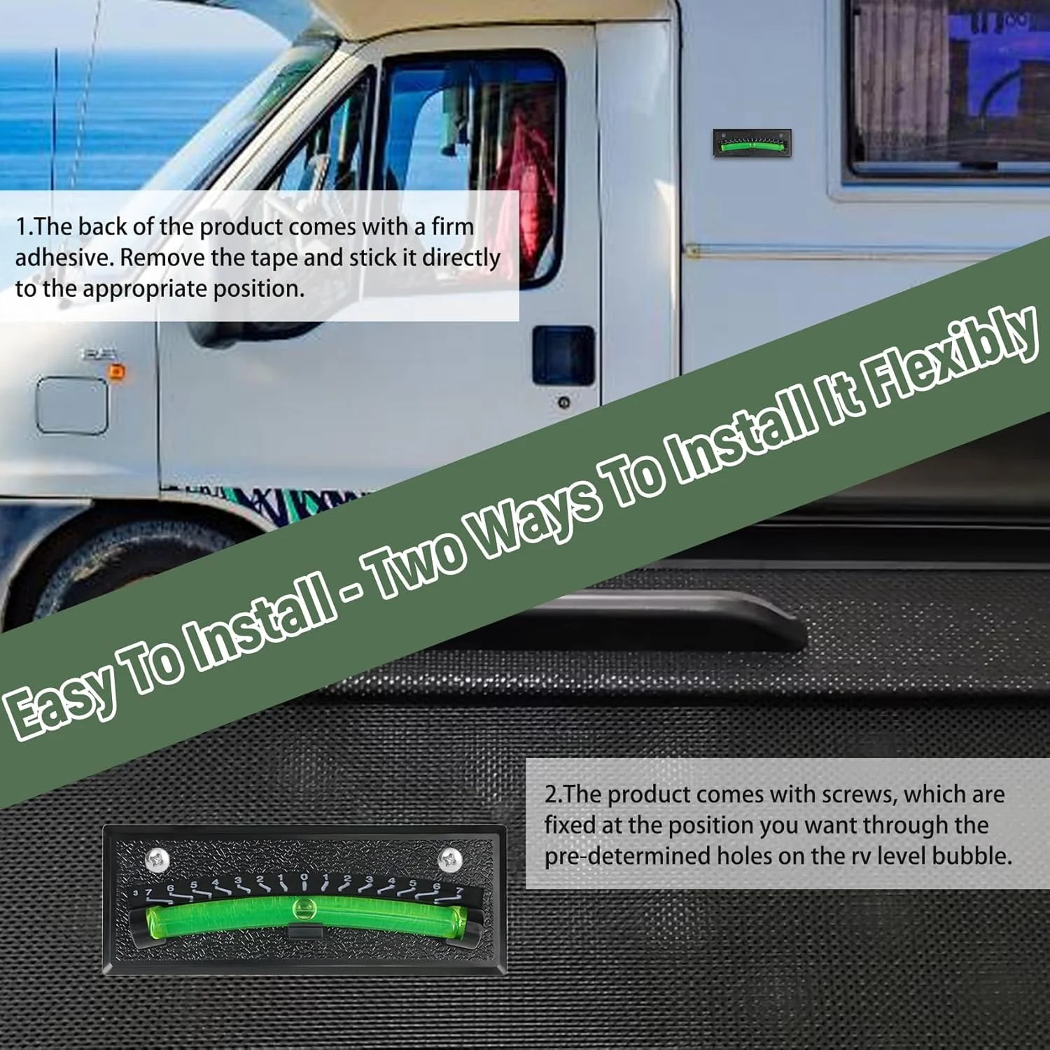 Rv Bubble Level Camper Level Bubble 2 Pack For Trailer Leveling Bubble,High Visi