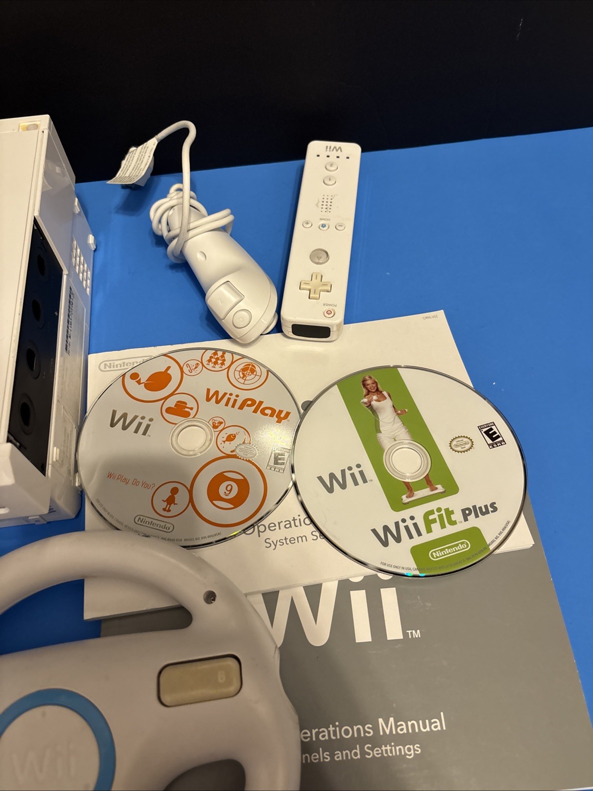 Nintendo Wii RVL-001 Console Lot 2 Systems Controllers Cords Games Bundle READ