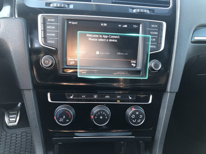 Crystal Clear Screen Protector for 2016 Volkswagen GTI Vehicle Navigation