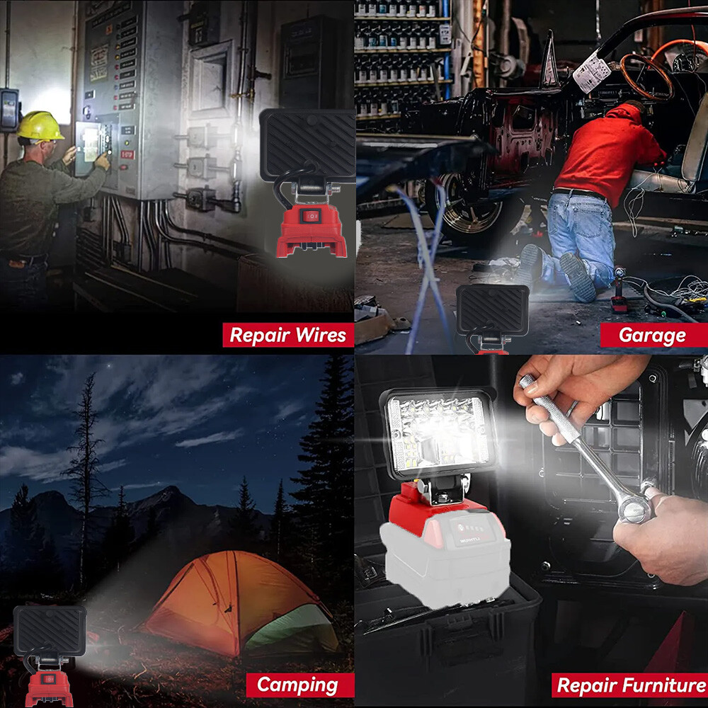 LED Work Light For Milwaukee For M18 Flashlight Work Light 18 LED Battery