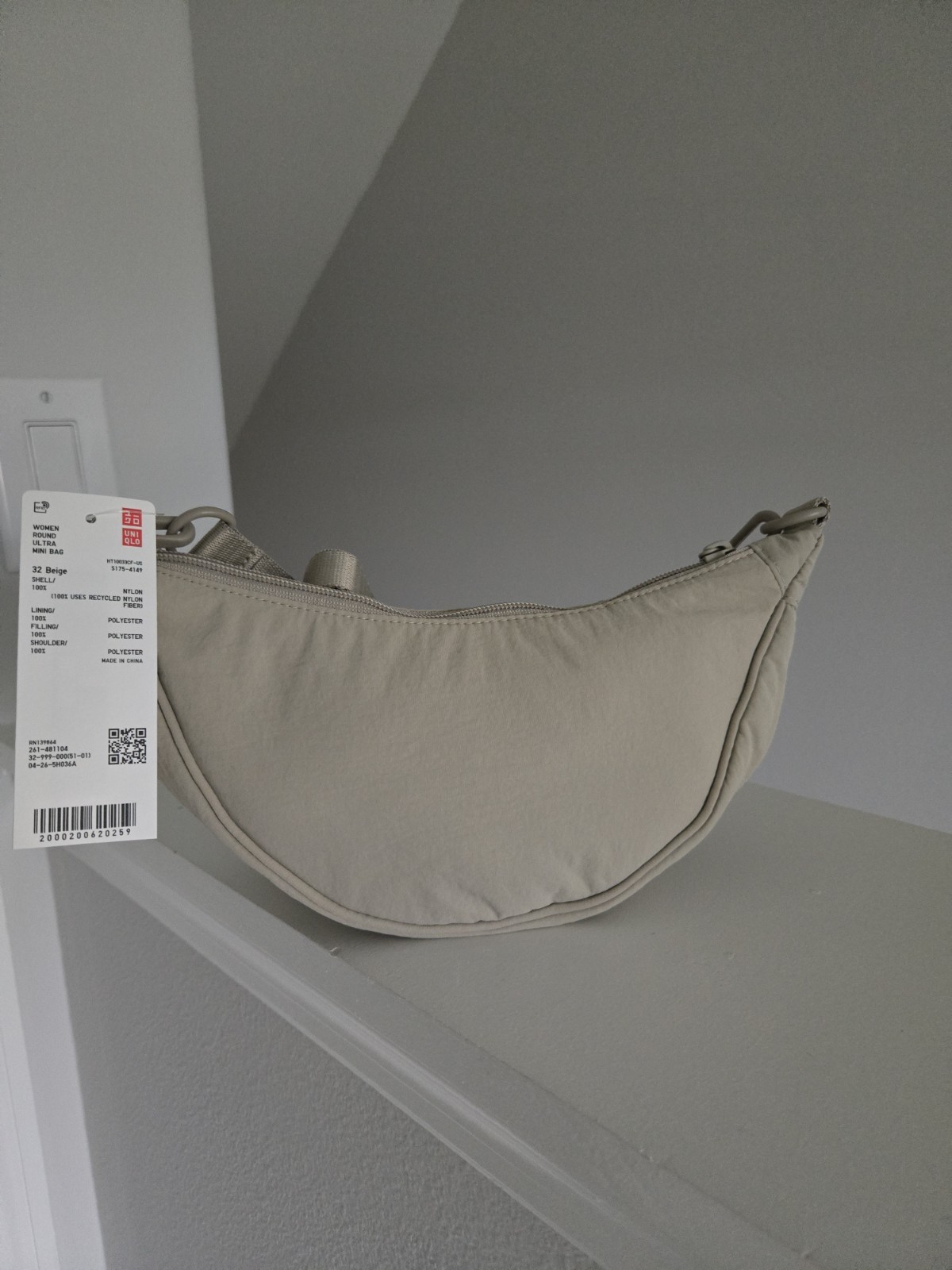 UNIQLO Round "Ultra Mini" Bag Beige #32 Limited UNISEX