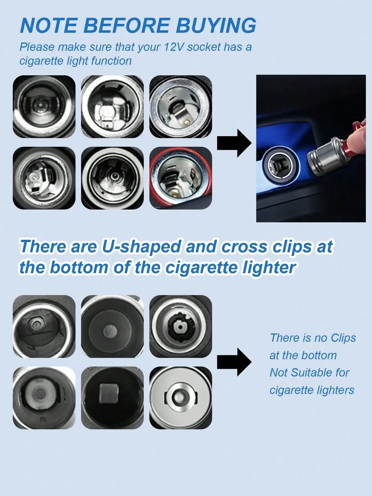 Universal 12V Car Pop Up Cigarette Lighter Socket Aluminium Alloy Eject Button