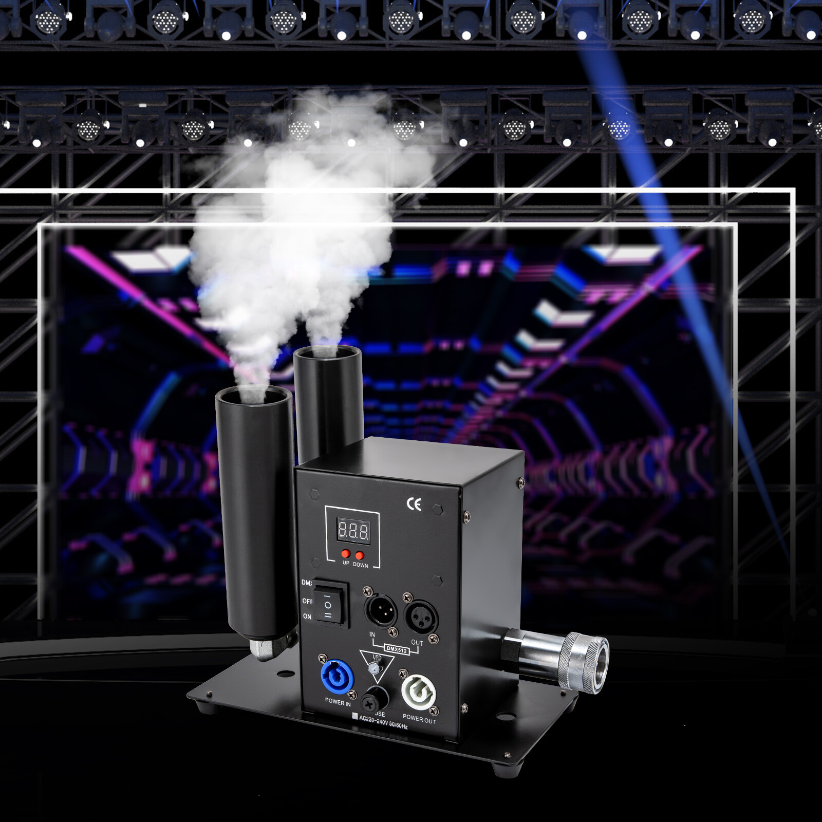 DJ Club Effect C02 Cryo Jet Machine DMX-512 Co2 Party Cannon Fogger Smoke Gun